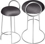 Meridian Furniture - Ring Velvet Counter Stool Set Of 2 In Grey - 952Grey-C