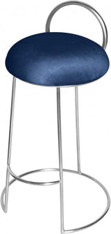 Meridian Furniture - Ring Velvet Counter Stool Set Of 2 In Navy - 952Navy-C