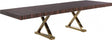 Excel Extendable 2 Leaf Dining Table In Brown Zebra Lacquer - 996-T | Meridian
