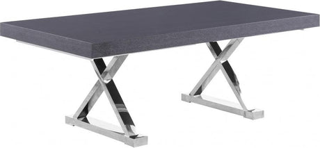 Meridian Furniture - Excel Extendable 2 Leaf Dining Table In Grey Oak Lacquer - 998-T