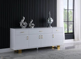 Meridian Furniture - Excel Sideboard-Buffet In White Lacquer - 355