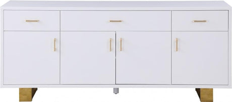 Meridian Furniture - Excel Sideboard-Buffet In White Lacquer - 355