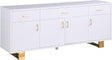 Excel Sideboard-Buffet In White Lacquer - 355 | Meridian