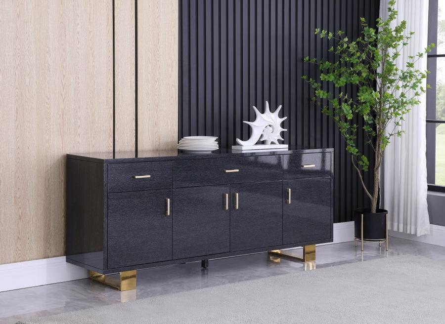 Meridian Furniture - Excel Sideboard-Buffet In Grey Oak Lacquer - 356