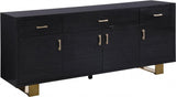 Meridian Furniture - Excel Sideboard-Buffet In Grey Oak Lacquer - 356