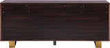 Meridian Furniture - Excel Sideboard-Buffet In Brown Zebra Lacquer - 357