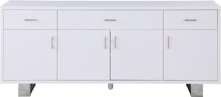 Meridian Furniture - Excel Sideboard-Buffet In White Lacquer - 358