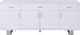 Meridian Furniture - Excel Sideboard-Buffet In White Lacquer - 358