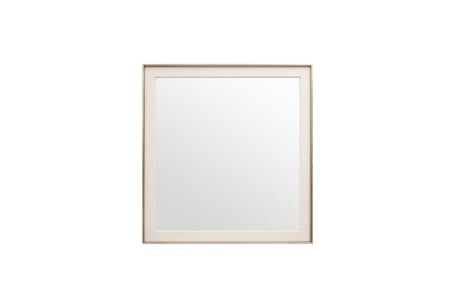 Vig Furniture Nova Domus Cartier - Modern Beige Shagreen Brushed Brass Mirror