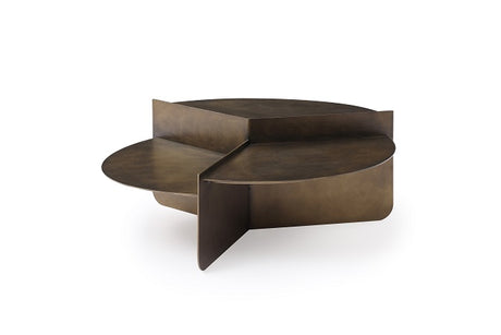 Vig Furniture Modrest Kyuss - Modern Antique Brass Coffee Table