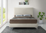 Meridian Furniture - Geri Velvet King Bed In Cream - Gericream-K