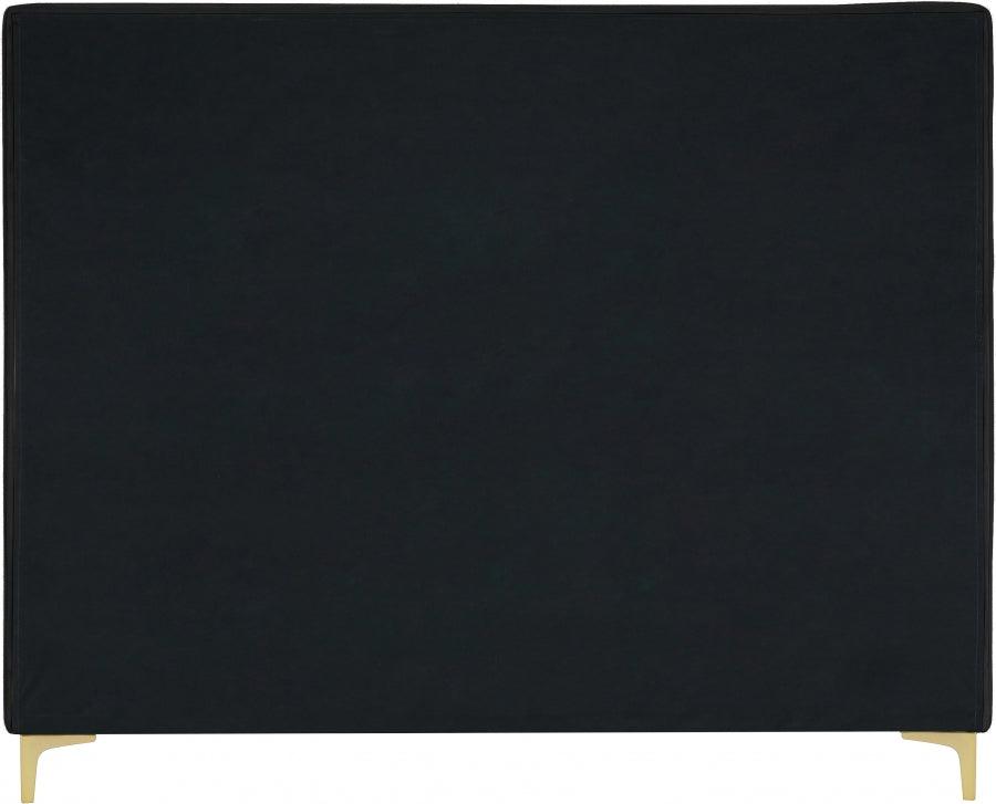 Meridian Furniture - Geri Velvet King Bed In Black - Geriblack-K