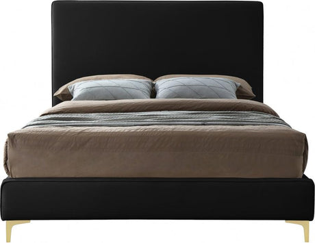 Meridian Furniture - Geri Velvet King Bed In Black - Geriblack-K