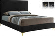 Geri Velvet Queen Bed In Black - Geriblack-Q | Meridian