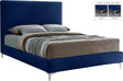 Geri Velvet King Bed In Navy - Gerinavy-K | Meridian