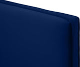 Meridian Furniture - Geri Velvet King Bed In Navy - Gerinavy-K