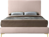 Meridian Furniture - Geri Velvet Queen Bed In Pink - Geripink-Q