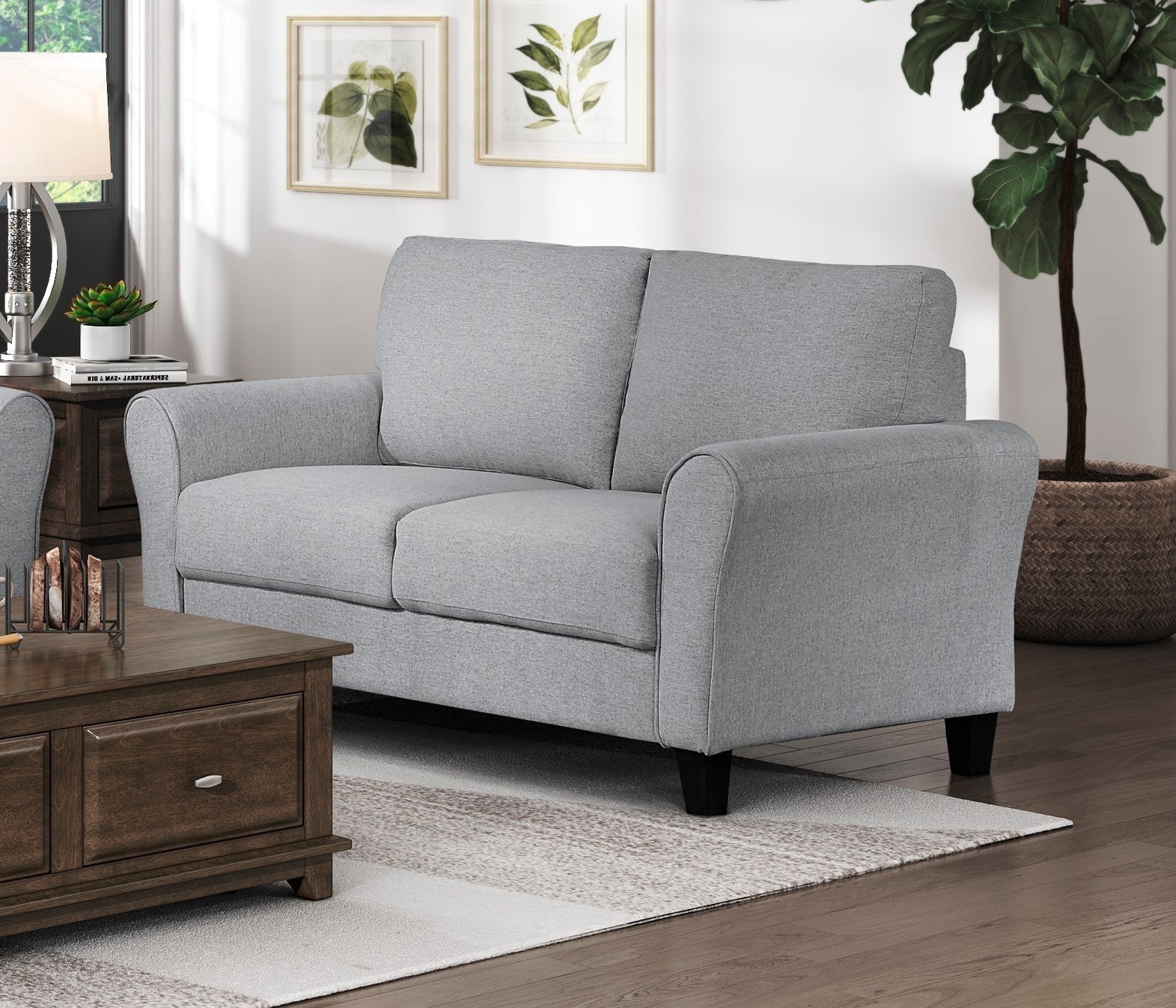 Dark deals gray loveseat