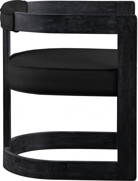 Meridian Furniture - Regency Velvet Dining Chair Set Of 2 In Black - 851Black-C