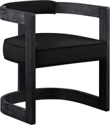 Meridian Furniture - Regency Velvet Dining Chair Set Of 2 In Black - 851Black-C