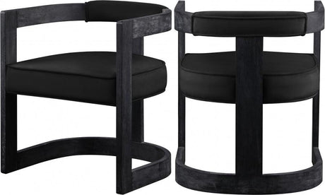 Meridian Furniture - Regency Velvet Dining Chair Set Of 2 In Black - 851Black-C