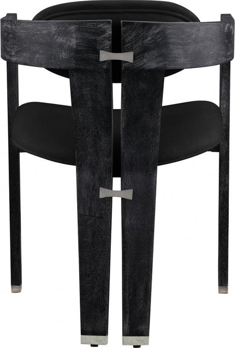 Meridian Furniture - Vantage Velvet Dining Chair Set Of 2 In Black - 852Black-C