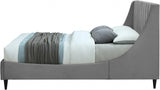 Meridian Furniture - Eva Velvet Queen Bed In Grey - Evagrey-Q