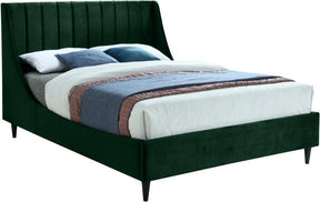 Eva Velvet King Bed In Green - Evagreen-K | Meridian