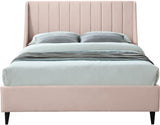 Meridian Furniture - Eva Velvet Queen Bed In Pink - Evapink-Q