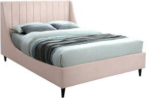 Eva Velvet King Bed In Pink - Evapink-K | Meridian