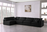 Plush - Cloud Modular Sectional 5 Piece - Black - Home Elegance USA