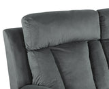 Global United Reclining Transitional Microfiber Fabric Loveseat