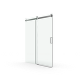 Elan 56 to 60 in. W x 76 in. H Sliding Frameless Soft-Close Shower Door with Premium 3/8 Inch (10mm) Thick Tampered Glass in Brushed Nickel 22D01-60BN