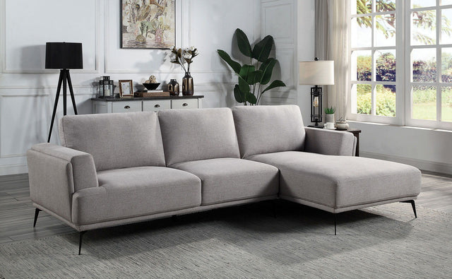 Laufen - L-shaped Sectional Gray - Home Elegance USA