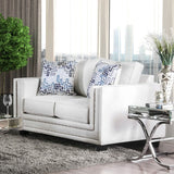 Ilse - Sofa & Loveseat - Off-White / Blue - Home Elegance USA