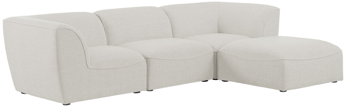 Miramar - Modular Sectional 4 Piece - Cream - Fabric - Home Elegance USA