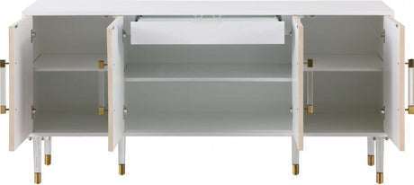 Meridian Furniture - Jive Sideboard-Buffet In White Lacquer - 315