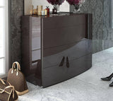 Esf Furniture - Barcelona 4 Drawers 120 Dresser In Glossy Brown - Barcelona-D120