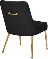 Ace Velvet Dining Chair Set Of 2 In Black - 855Black | Meridian | Home Elegance USA