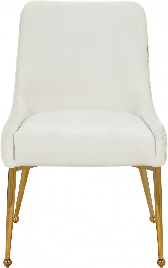 Ace Velvet Dining Chair Set Of 2 In Cream - 855Cream | Meridian | Home Elegance USA