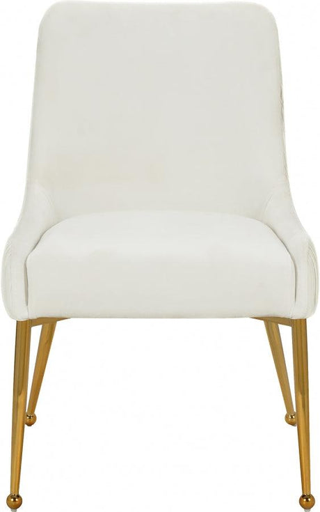 Meridian Furniture - Ace Velvet Dining Chair Set Of 2 In Cream - 855Cream