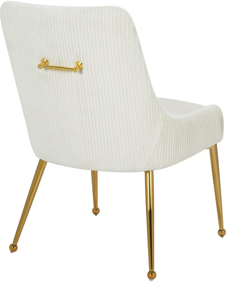 Ace Velvet Dining Chair Set Of 2 In Cream - 855Cream | Meridian | Home Elegance USA