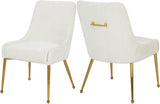 Ace Velvet Dining Chair Set Of 2 In Cream - 855Cream | Meridian | Home Elegance USA