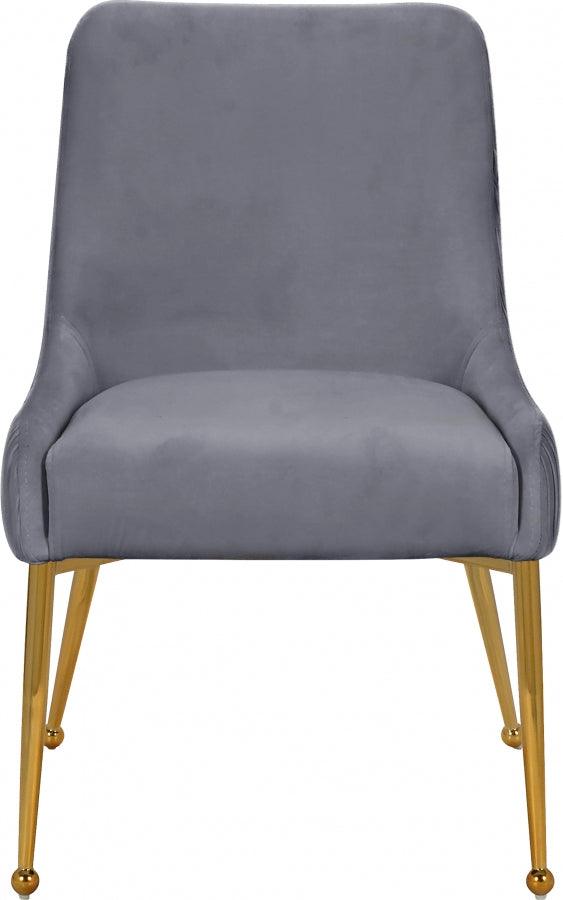 Ace Velvet Dining Chair Set Of 2 In Grey - 855Grey | Meridian | Home Elegance USA