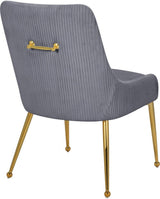 Ace Velvet Dining Chair Set Of 2 In Grey - 855Grey | Meridian | Home Elegance USA