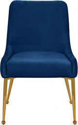 Ace Velvet Dining Chair Set Of 2 In Navy - 855Navy | Meridian | Home Elegance USA