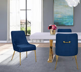 Meridian Furniture - Ace Velvet Dining Chair Set Of 2 In Navy - 855Navy