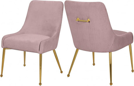 Meridian Furniture - Ace Velvet Dining Chair Set Of 2 In Pink - 855Pink