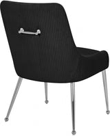 Ace Velvet Dining Chair Set Of 2 In Black - 856Black | Meridian | Home Elegance USA