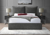 Meridian Furniture - Misha Polyester Fabric Queen Bed In Black - Mishablack-Q